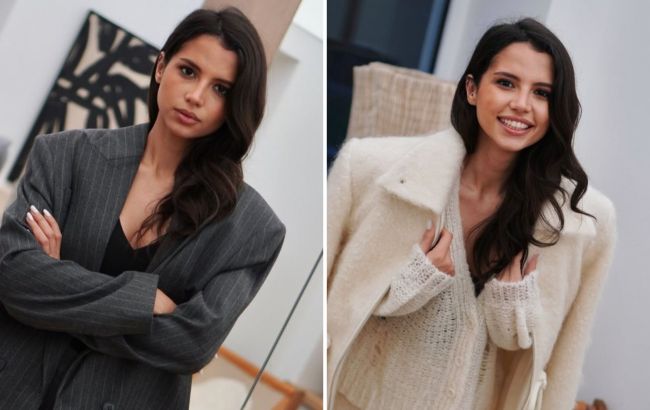 Софія Шамія приміряла "луки" у молочних і графітових відтінках: стильні образи на кожен день