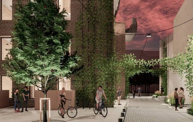 "Живая стена" в центре Киева. Архитекторы показали проект обновления одного из общественных пространств