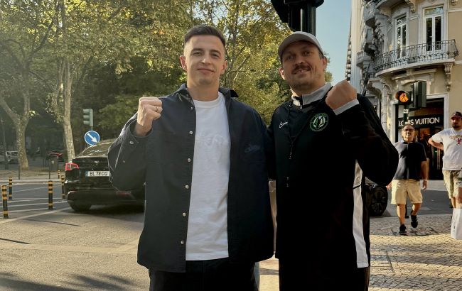 Усик і Трубін зустрілися в Лісабоні: українських зірок звели футбольні справи