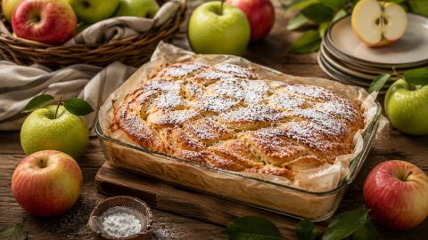 Яблок больше, чем теста: этот французский пирог покорит с первого кусочка