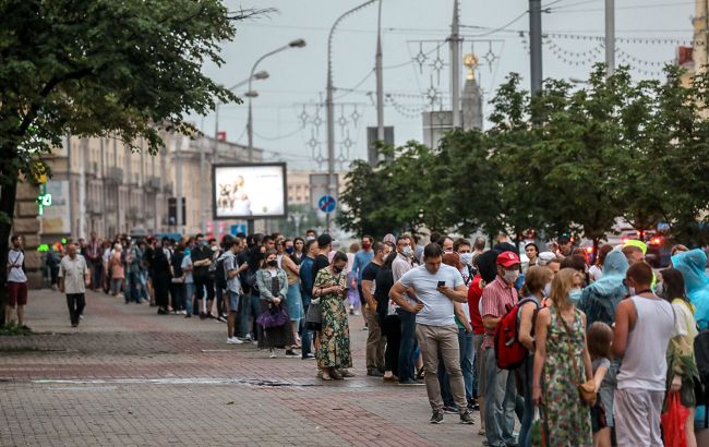 В центре Минска прошли массовые протесты