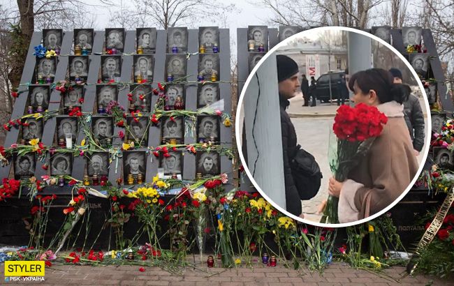 Охрана Зеленского не давала родным Небесной Сотни почтить их память (видео)