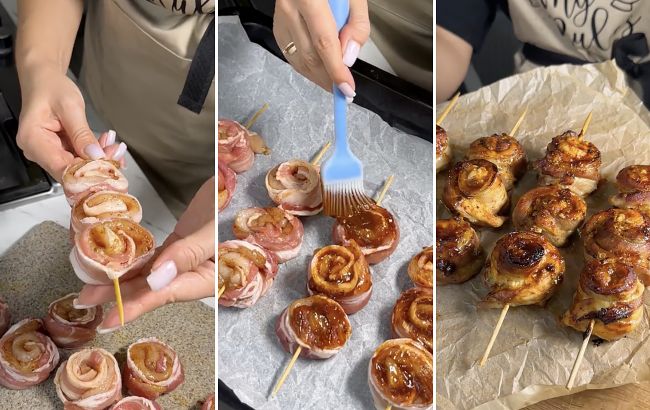 Шашлик з курячого філе і бекону, який можна приготувати навіть вдома: простий рецепт м'ясної страви