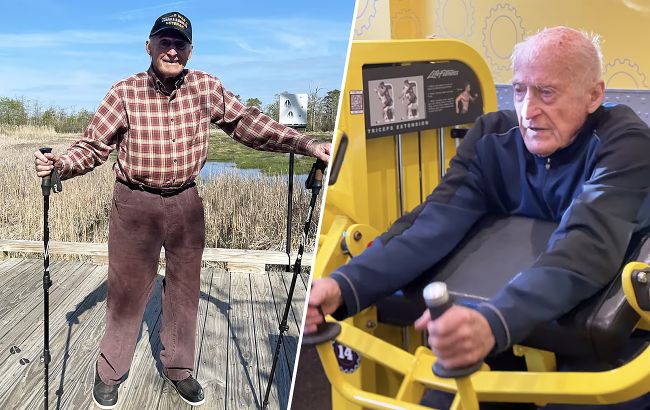 95-летний мужчина все еще занимается в "тренажерке". Он назвал 3 секрета долголетия