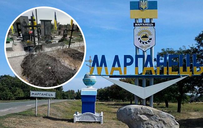 "Що за нелюди". Вандали підпалили могили українських захисників у Марганці