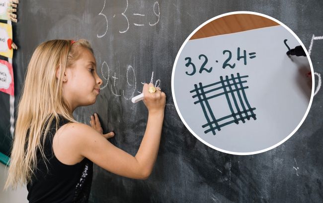 Для тих, хто не може вивчити табличку: вчителька показала китайський спосіб множення чисел