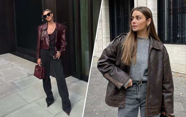 Кожаные куртки - тренд весны 2025: какие фасоны и цвета выбирают Надя Дорофеева и жена Решетника