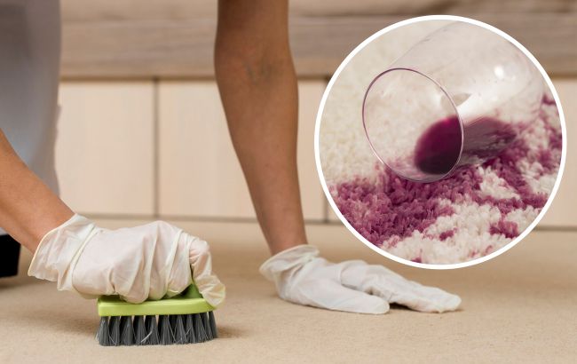 Без остатков цвета: как убрать пятна от красного вина из ковра