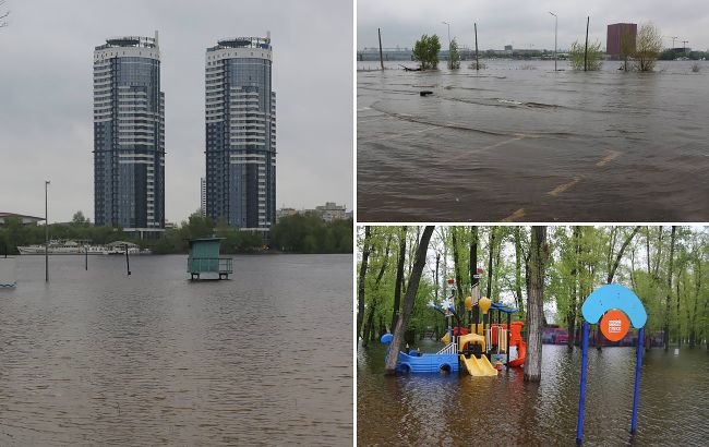 Парки Киева уходят под воду: фото и видео