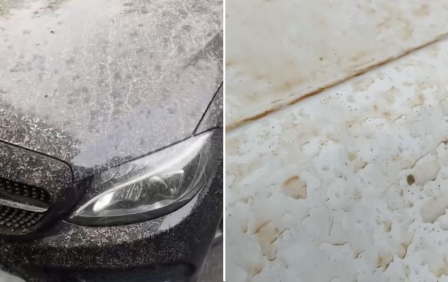 В Україні випав оранжевий дощ: фото та відео "рудих" опадів