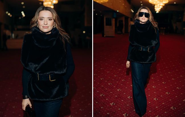 Ця деталь в образі Могилевської робить талію тоншою: силует змінюється миттєво