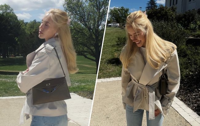 Короткий тренч, що змінює весь образ: як його носить Даша Квіткова