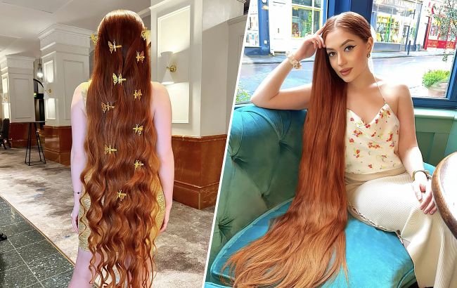"Справжня Рапунцель". Жінка з довжелезним волоссям розкрила секрет своєї шевелюри