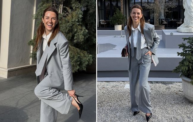 Этот костюм меняет представление о деловом стиле: "лук" жены Решетника
