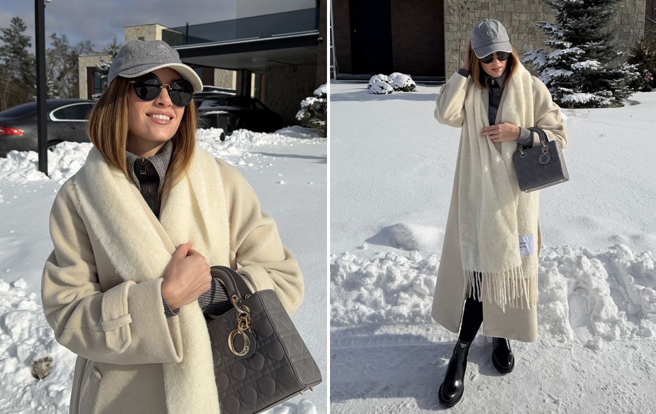 Молочне пальто – головний тренд весни 2026: “лук” дружини Решетніка, який легко повторити