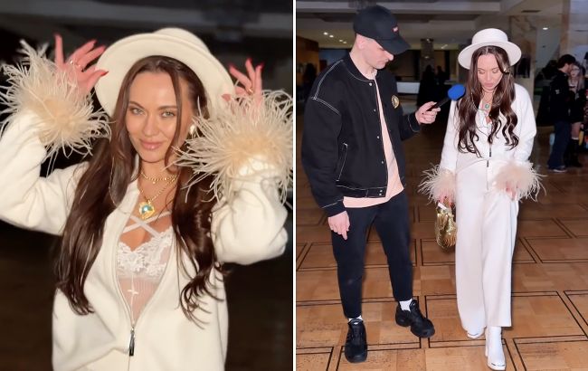 Трендовый образ Анны Саливанчук с перьями: сколько стоит мечта всех модниц