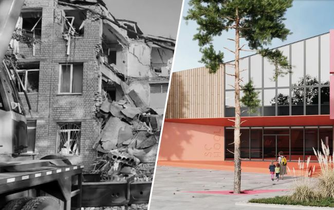 На солнечных батареях и с медиа-студией: показали проект восстановления гимназии в Харькове