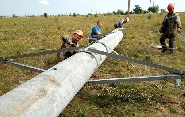 У районі 3 населених пунктів Донецької області оголосили режим тиші на час ремонту ЛЕП