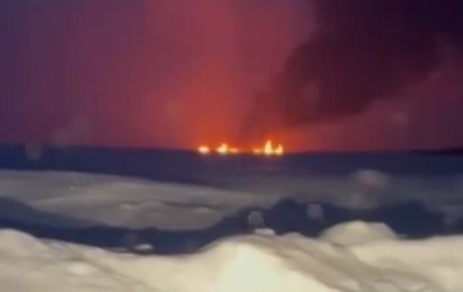 В России загорелся подводный нефтепровод