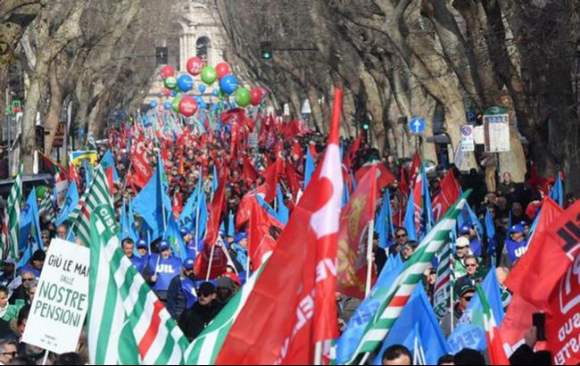 У Римі відбулася акція проти економічних заходів уряду