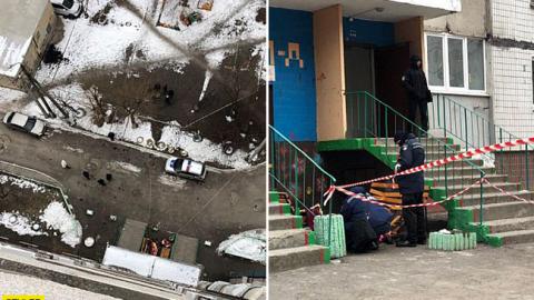 Женщина с малолетним сыном на руках выбросились из окна на 10 этаже (фото, видео)