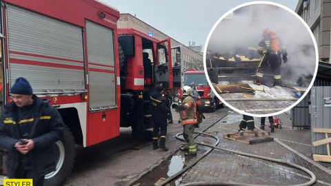 В Ровно в переполненном ТРЦ вспыхнул пожар: спасатели показали видео