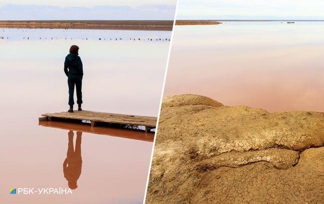 Коралові краєвиди. У мережі з'явилися дивовижні зимові фото Рожевого озера на Арабатці