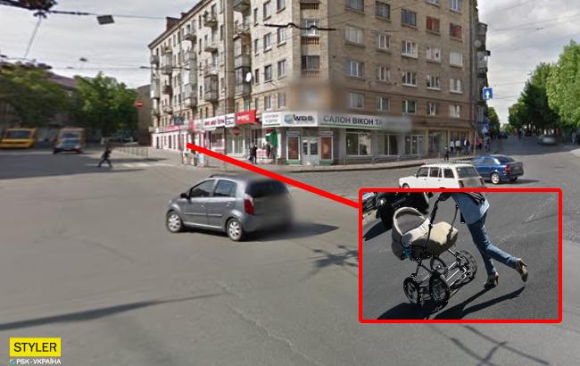 "Даже не извинился": в Тернополе мать с двумя детьми чуть не задавил водитель авто
