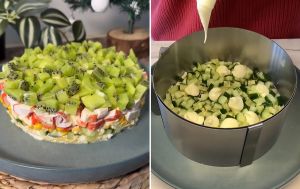 Праздничный салат с киви: готовится легко, а вкус удивит всех