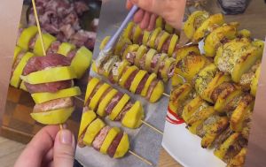 Смачний картопляний шашлик з м'ясом: ідеальний рецепт для зимових свят