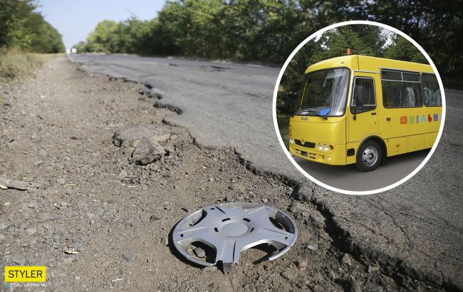 У мережі показали "вбиту" українську дорогу, якою возять до школи дітей: зарості в джунглях