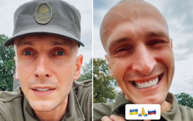 В Киеве военный поет дифирамбы Путину и слезно просит прекратить "братоубийственный конфликт" (видео)