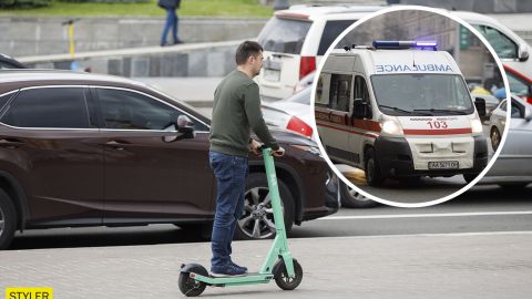 У Києві хлопець через електросамокат потрапив до лікарні (відео)