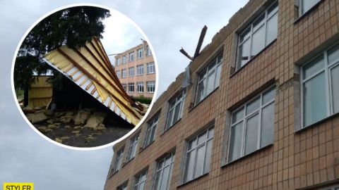Знесло дах школи: страшна піщана буря наробила лиха під Рівним (фото)