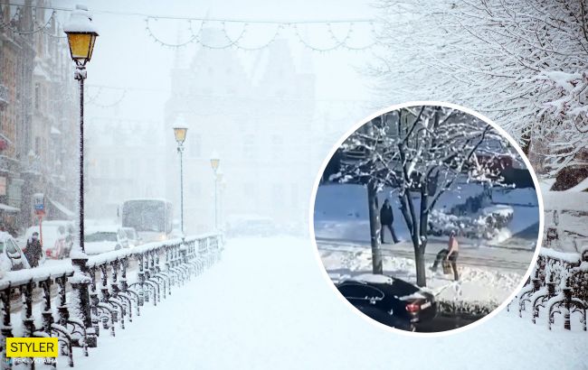 В Днепре молодые люди устроили полуголые прогулки с пробежками в 10-градусный мороз (видео)