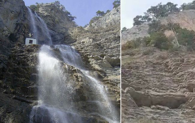 В Крыму пересох крупнейший водопад: удручающее видео