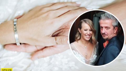 Біле плаття, браслети і катафалк: Ксенія Собчак виходить заміж (фото, відео)