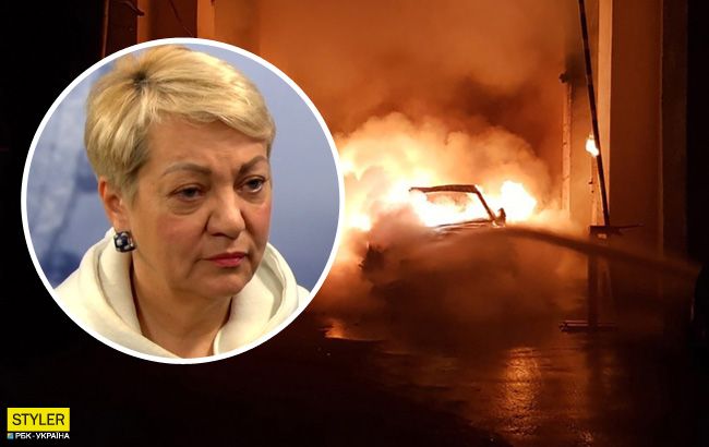 У Києві згорів дотла автомобіль невістки Гонтарєвої: подробиці інциденту (відео)