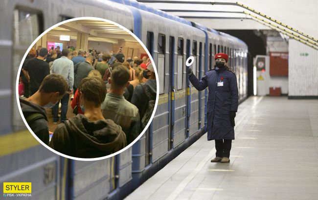 В Киеве в метро в час пик образовались толпы: люди негодуют