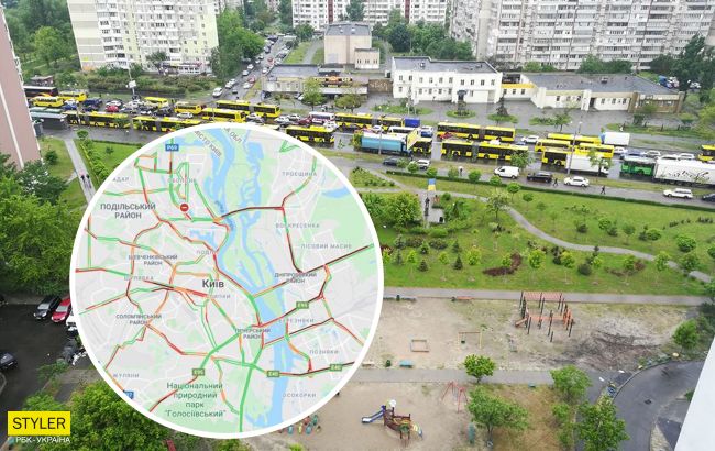 У Києві стався транспортний колапс: і це ще не всі вийшли на роботу (фото)