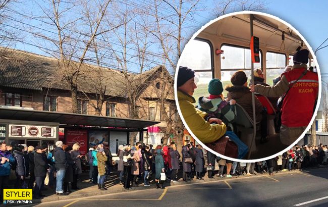 Україна занурилася в транспортний колапс: по 10 людей і всі в масках