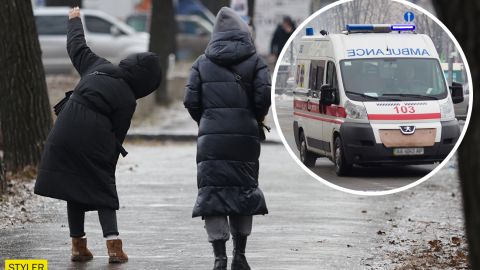 В ЛШД Києва колапс через ожеледицю: "швидкі" стоять у черзі