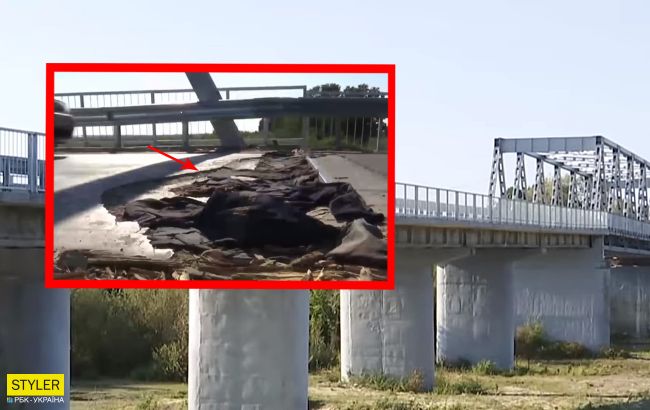 Под Ровно модернизировали "уставший" мост: залатали тряпками