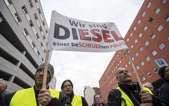 В Германии протестуют против запрета на старые дизельные автомобили