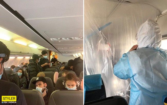 Все в масках и спокойные: видео из салона самолета из Уханя