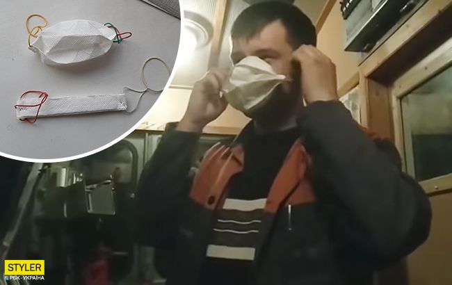 Укрзализныця выдала работникам маски из салфеток: новое видеодоказательство