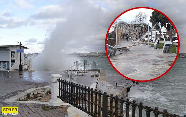 Почти конец света: на Крым обрушился мощный ураган