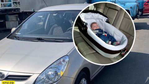 Дитина голосно плакала: в Києві жінка залишила малюка в авто на спеці (фото)