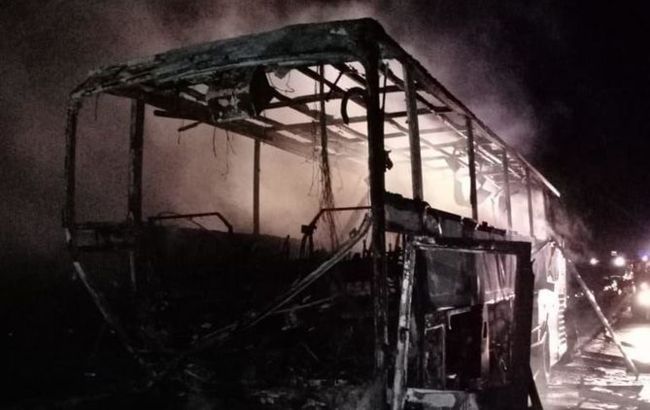 В РФ сгорел автобус из Донецка, в котором ехали 39 украинцев: есть пострадавшие
