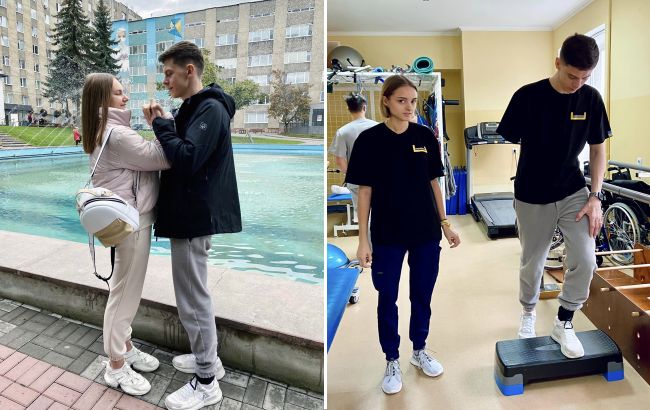 Поженились прямо в больнице: история любви украинского военного, потерявшего руку